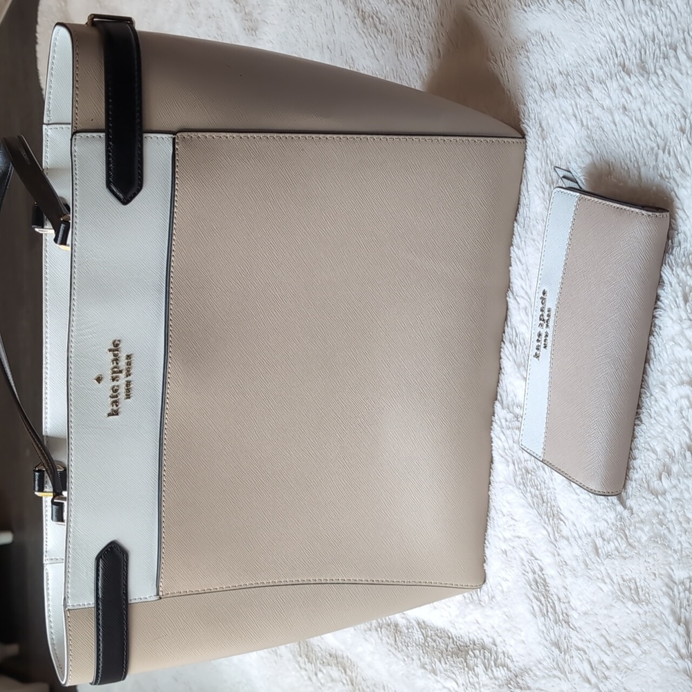 Kate Spade tote with matching wallet